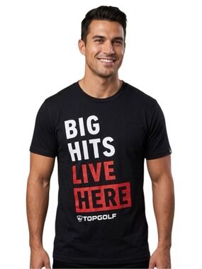 Topgolf Black Graphic T-Shirt Size Small